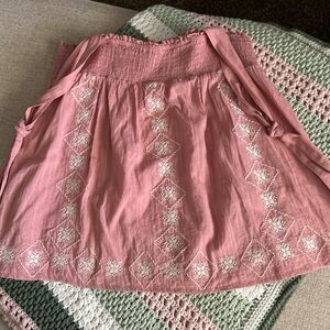 Pink Embroidered Women's Top